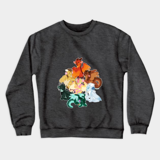 The Jade Winglet Crewneck Sweatshirt by Studio Maverick Art